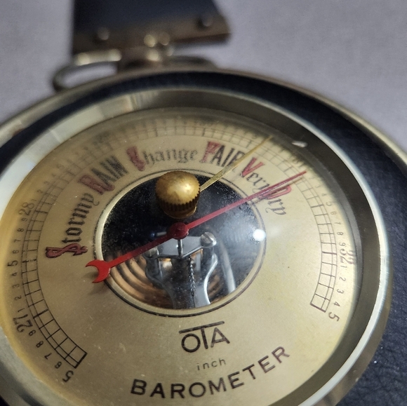 Vintage OTA Barometer with Gold and Black Accents - Picture 2 of 7